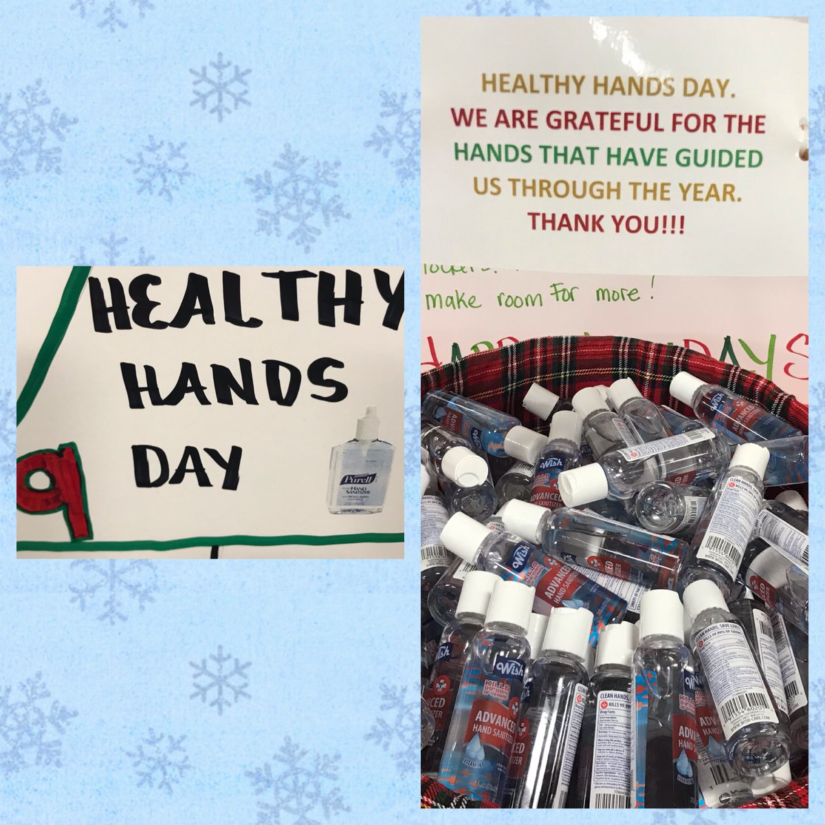 Day 9 of 12 days of Christmas at 6228.  Hand sanitizer for all our associates.
