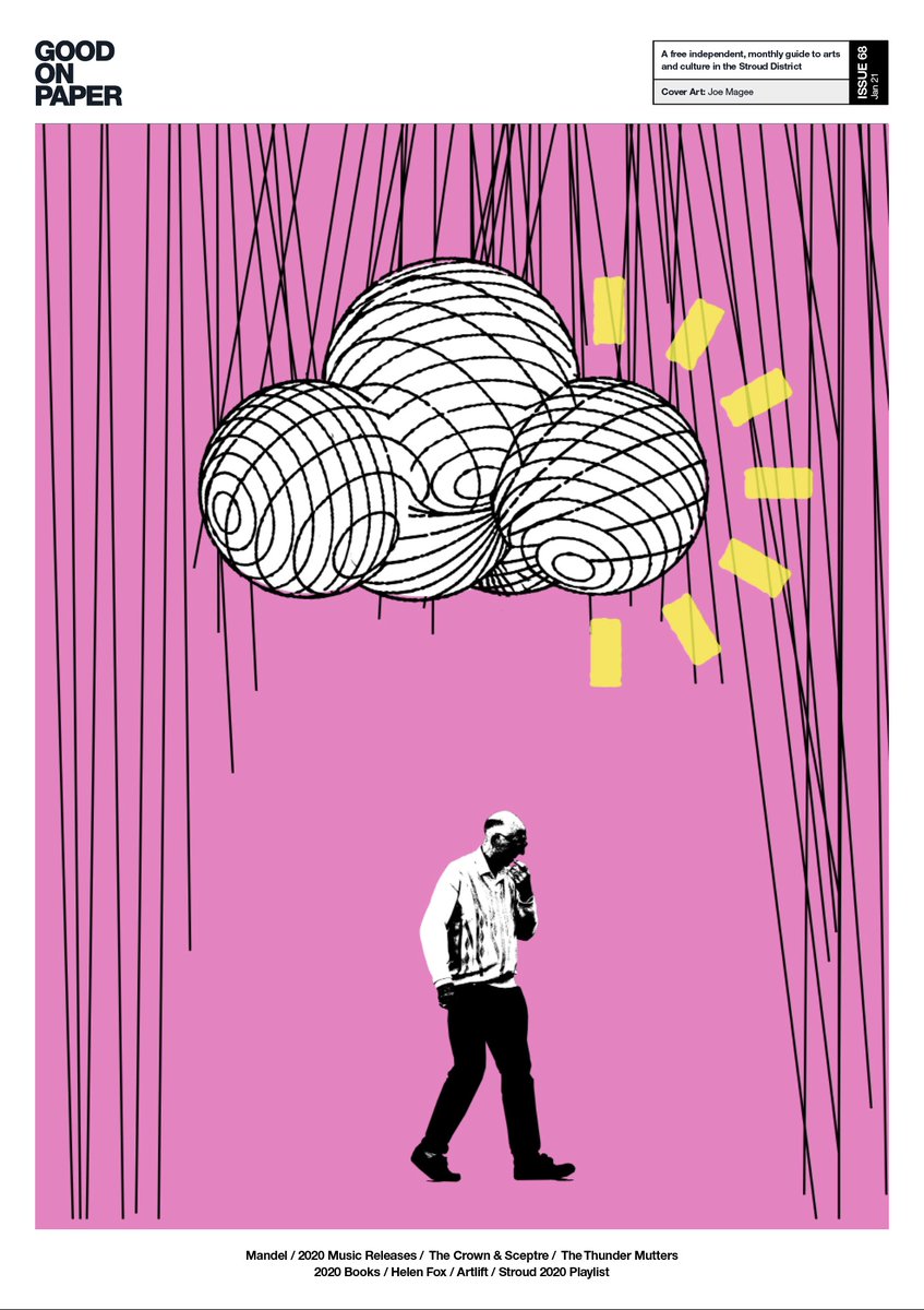 GoodOnPaper_'s tweet photo. Issue 68 Jan 2021(!) sent to the printers, shortly on it's way to Subscribers + delivered by The Bike Drop to our stockists this week ft Mandel 2020Music Releases @HatAndStick @ThunderMutters 2020Books Helen Fox @ArtliftB 2020 Stroud Playlist and more...
Cover by @Mr_Joe_Magee https://t.co/rJEWKYyIj5