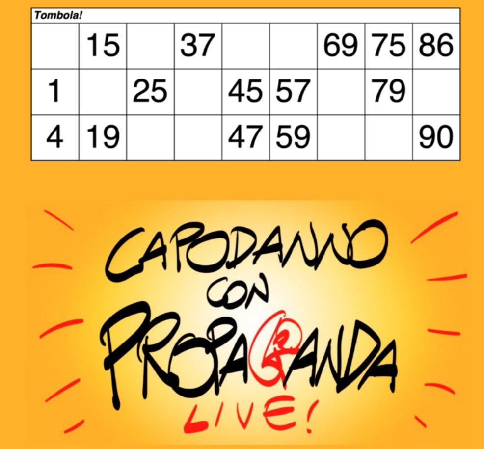 davideor's tweet photo. #propagandalive #propagandatombola https://t.co/9l2Cithkkm