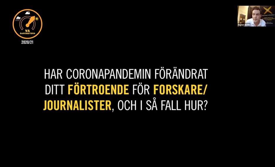 Det finns många utm. kopplade till #medierapportering om #corona-pandemin. Flera #myter har uppkommit &amp; det är svårt att skilja vad som är sant från vad som är falskt. <a href="/FolkochForsvar/">Folk och Försvar</a> arr webbsänt seminarium där VA deltog. Läs referat och se i efterhand: v-a.se/2020/12/covid-…