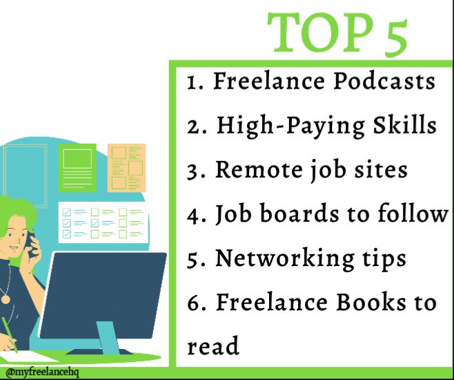 Yay  #freelancers! Happy Monday! We curated a thread of TOP 5: Podcast to listen to over the holiday! High paying skills! Sites to get remote jobs! Job boards to follow! Networking tips to utilize over the holiday! Books to read over the holiday!