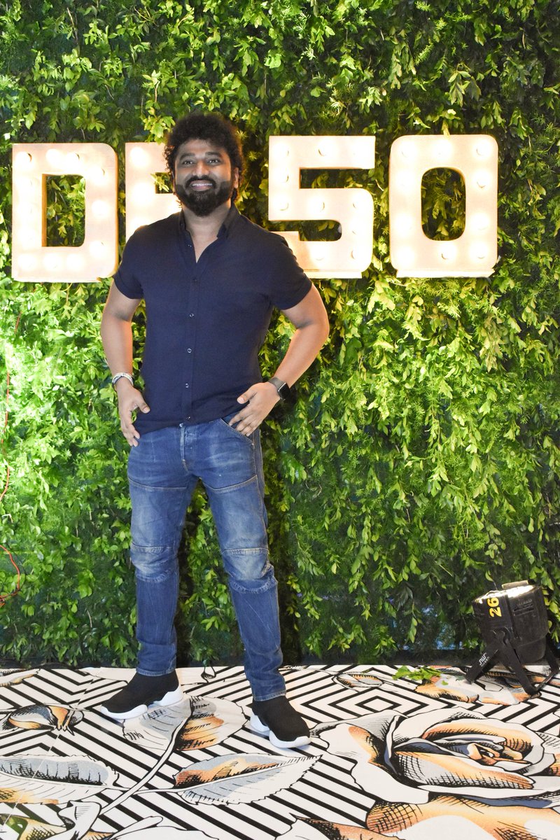 baraju_SuperHit's tweet photo. Rockstar Devi Sri Prasad snapped at 
#DR50 #DilRaju50thBirthdayBash @ThisIsDSP https://t.co/PBHGil3Wyl