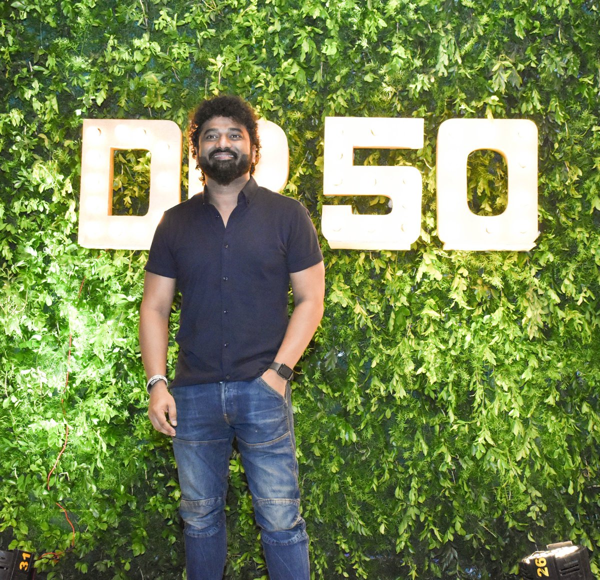 baraju_SuperHit's tweet photo. Rockstar Devi Sri Prasad snapped at 
#DR50 #DilRaju50thBirthdayBash @ThisIsDSP https://t.co/PBHGil3Wyl