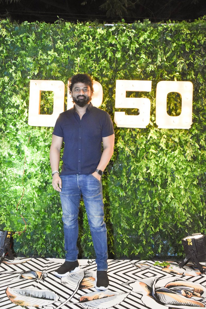 baraju_SuperHit's tweet photo. Rockstar Devi Sri Prasad snapped at 
#DR50 #DilRaju50thBirthdayBash @ThisIsDSP https://t.co/PBHGil3Wyl