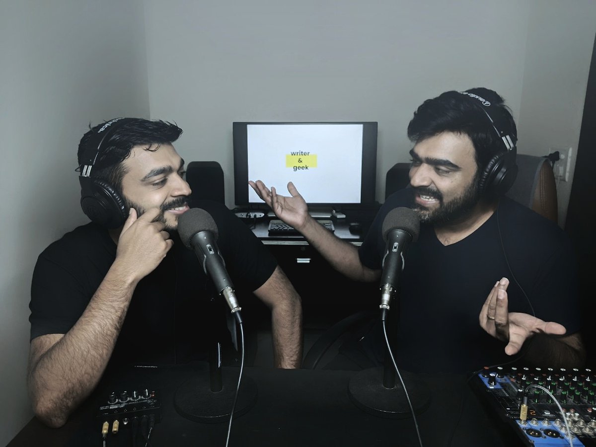 We are not posing. I swear we are not! 😋
<a href="/neoelemento/">Vishnu ☕️</a> <a href="/ramblingjoint/">Rambling Joint</a>
#podcast #podcasting #podcasts #writerandgeek #writerandgeekshow