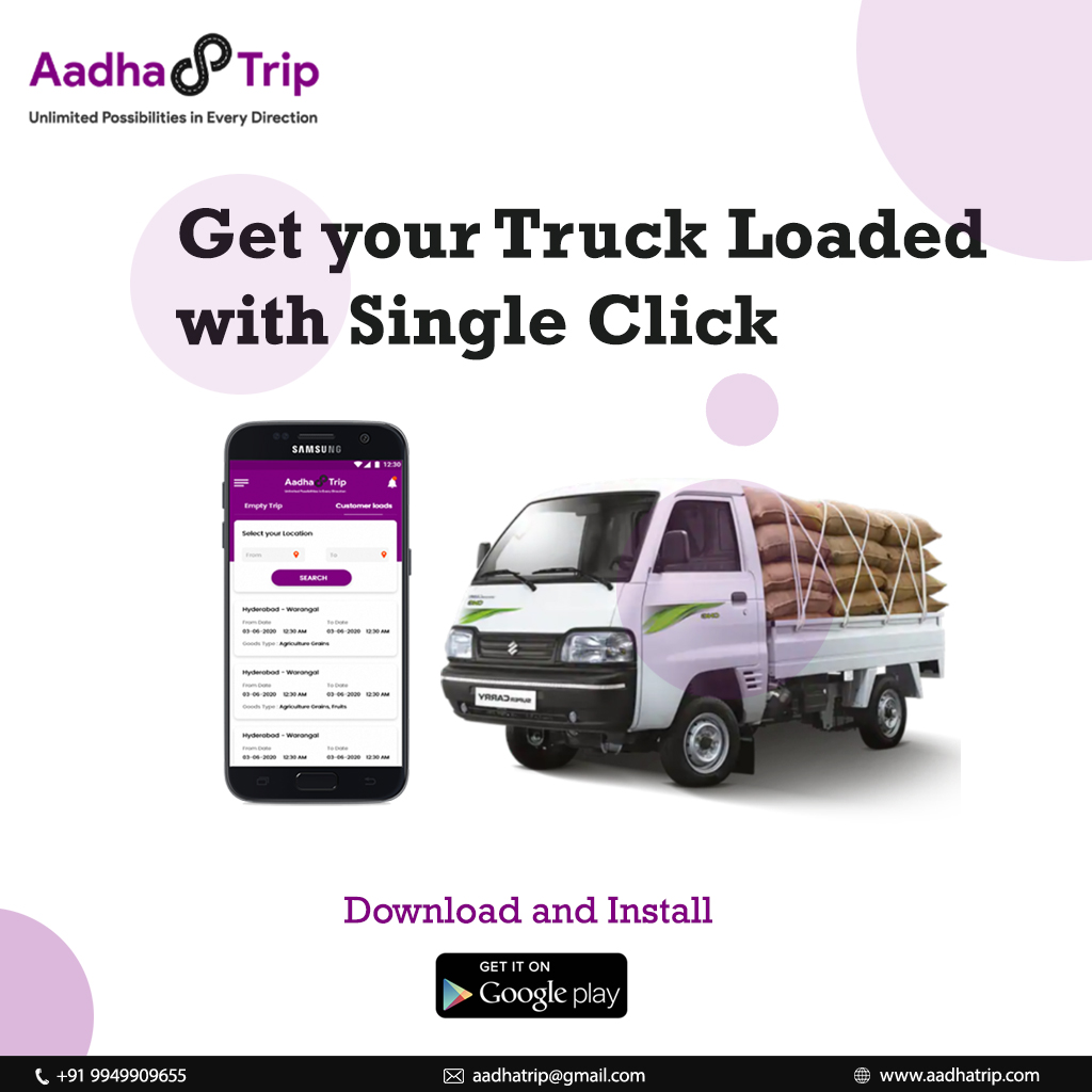 Aadha Trip (@aadhatrip) on Twitter photo Empty trucks on the road are using fuel without purpose, adding unnecessary cost to your fleet!
Find #ReturnLoad for your vehicle on <a href="/AadhaTrip/">Aadha Trip</a>
#AadhaTrip #SearchLoad #LoadBoard #PremiumServices #TruckLoad #TruckBookinginHyderabad #TruckBookinginginIndia #OnlineTruck Empty trucks on the road are using fuel without purpose, adding unnecessary cost to your fleet!
Find #ReturnLoad for your vehicle on <a href="/AadhaTrip/">Aadha Trip</a>
#AadhaTrip #SearchLoad #LoadBoard #PremiumServices #TruckLoad #TruckBookinginHyderabad #TruckBookinginginIndia #OnlineTruck