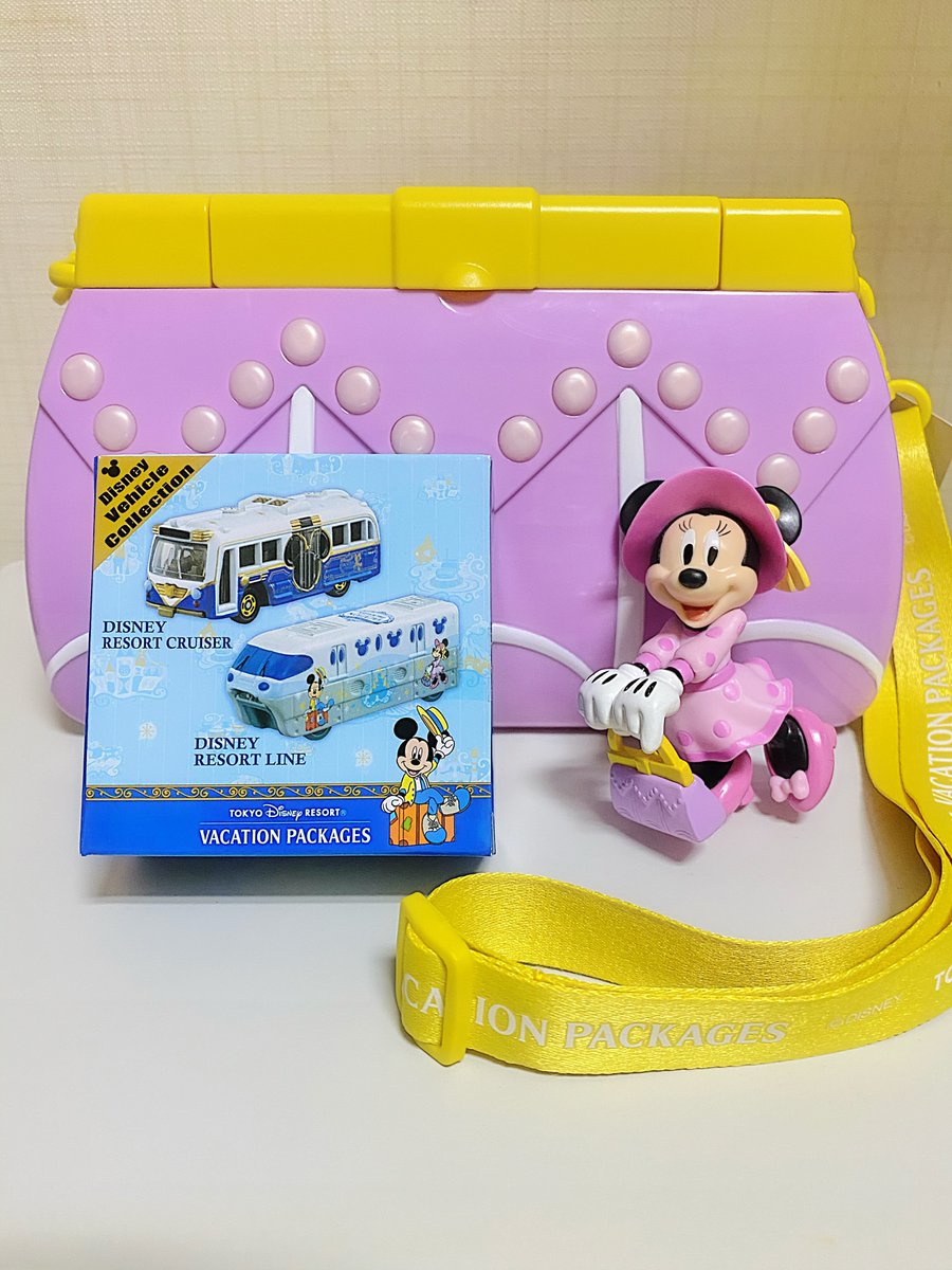 Potato ポテト バケーションパッケージでもらったミニーちゃんのポップコーンバケットとバケパオリジナルグッズのトミカ