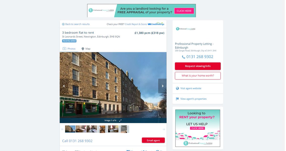 Great to see the new banners for @Profess03850223 now showing on all their available properties at <a href="/OnTheMarketCom/">OnTheMarket</a>. If you're a landlord in #Edinburgh looking to let your property, get in touch with them! 

#property #DigitalMarketing #landlords