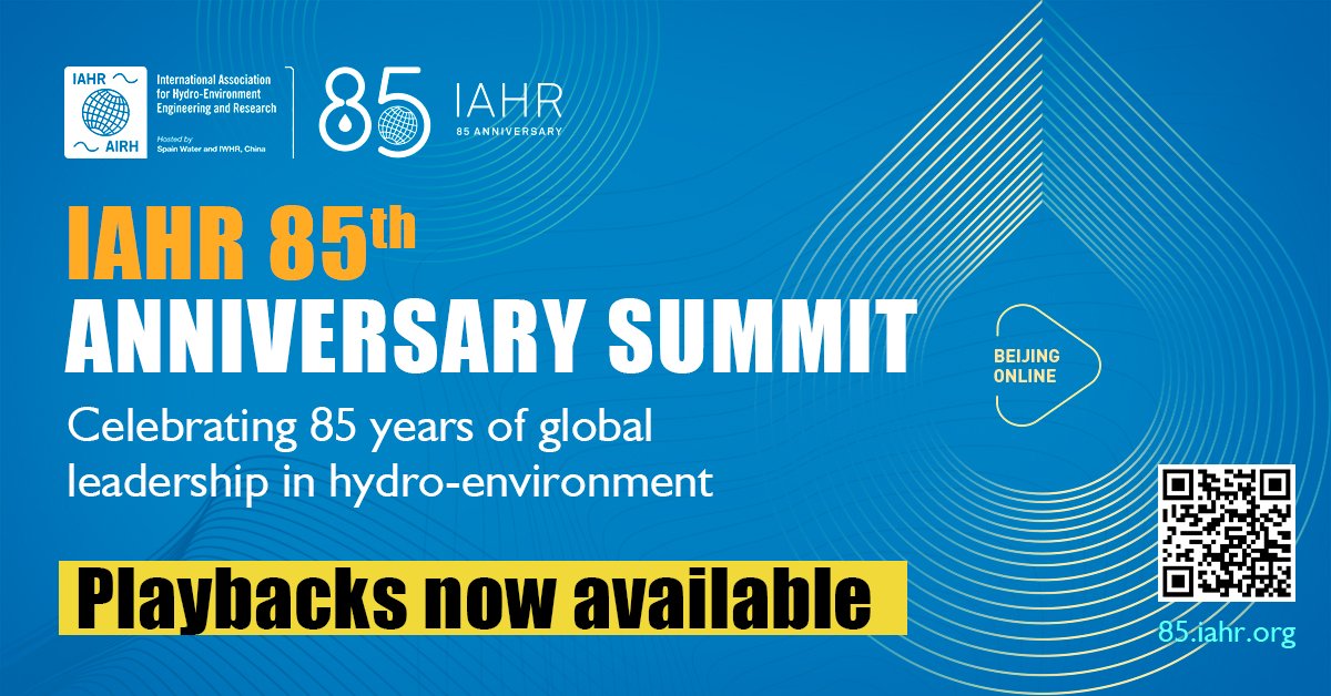 IAHR's tweet image. The #IAHR 85th Anniversary Summit is over, but not ended! 14 live sessions, more than 85 renowned international experts, vision #talks, #keynotelectures... The Summit was a great success, and it’s all there for you! Playbacks #iahrturns85 iahr.org/index/detail/2…