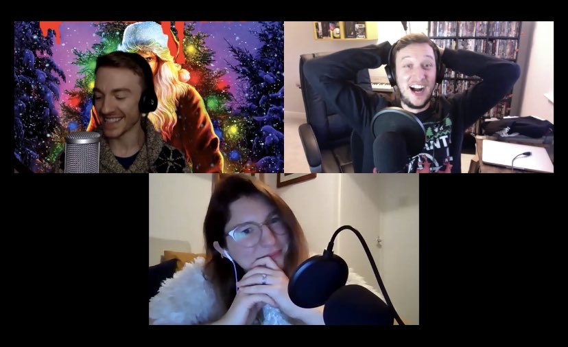 DECEMBER 2020Seeing out the year with my dream warriors  @bunnydarke &  @MrStevieWebb for our Christmas Horror Special on Patreon.