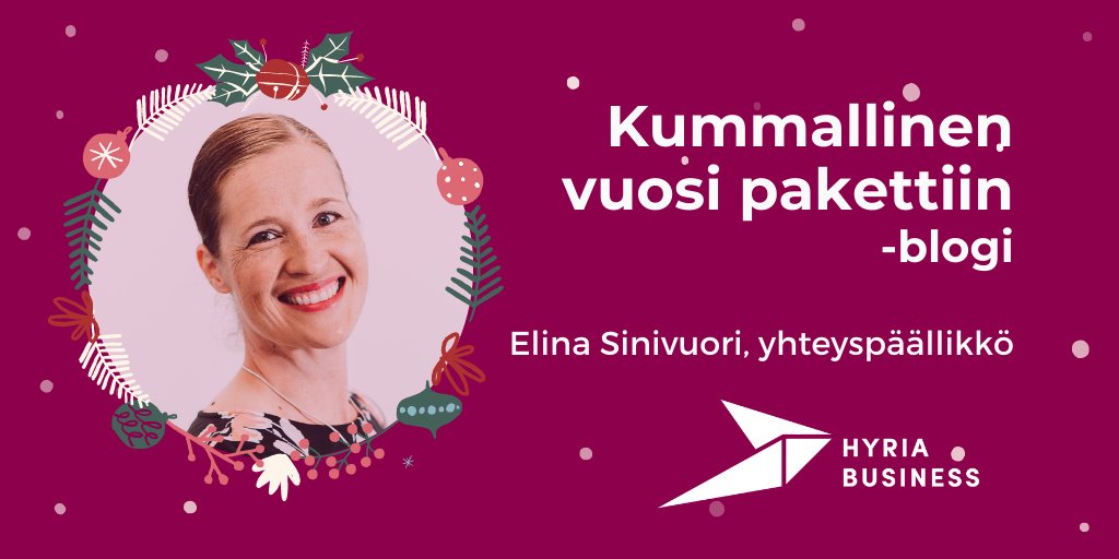 hyriabusiness's tweet photo. "Odotamme ihmisten kohtaamista", toteaa @ElinaSinivuori Lue lisää: https://t.co/KL7oYABYJy

#hyriabusiness #hyria #korona #vuosi2020 #työelämä #hyvääjoulua https://t.co/c7NwFttcV9