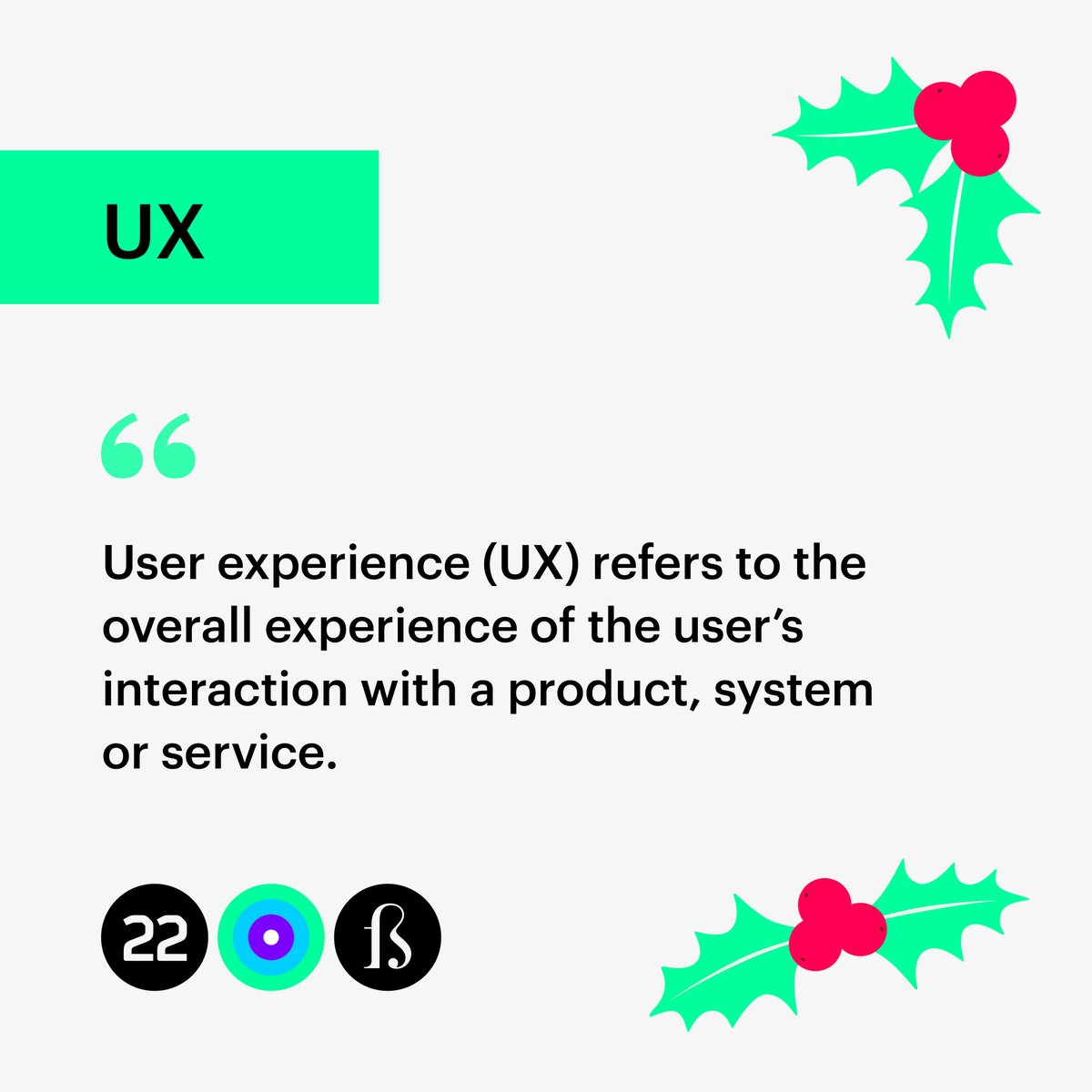 Finance_Stream's tweet photo. On the 21st Day of Christmas, we bring you U for UX 🎄🔤🎄

#22DaysofChristmas #ourtakeon25

Follow our A-Z digital jargon-buster Advent Calendar as it unfolds here: https://t.co/ixGEDiuNcn

#jargonbuster #websitedesign #uxdesign  #designagency #digitalmarketing #userexperience https://t.co/d1xfwF9zSz