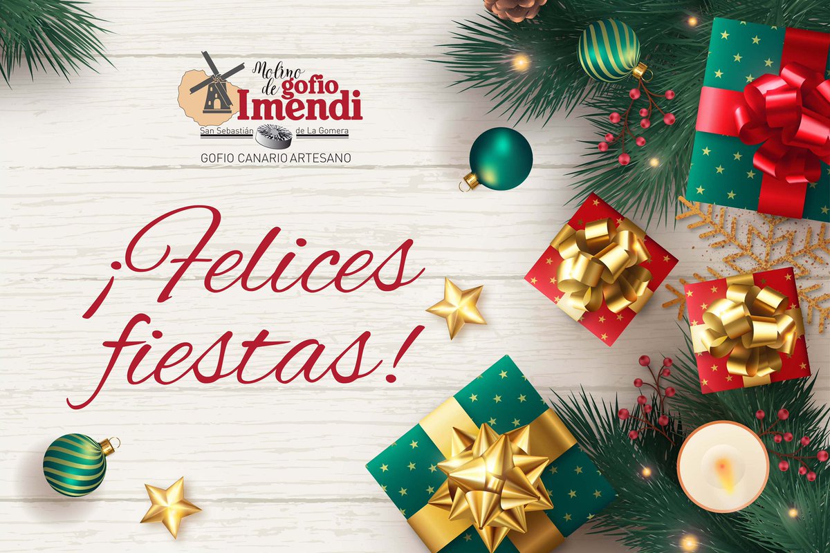GofioImendi's tweet photo. El equipo de Gofio Imendi les desea Felices Fiestas.
#GofioImendi #Imendi #MolinodeGofio #Gofio #GofioCanario #GofiodeLaGomera #MolinodeGofioImendi #SomosLaGomera #LaGomeraoficial https://t.co/rdWe3O0yRj