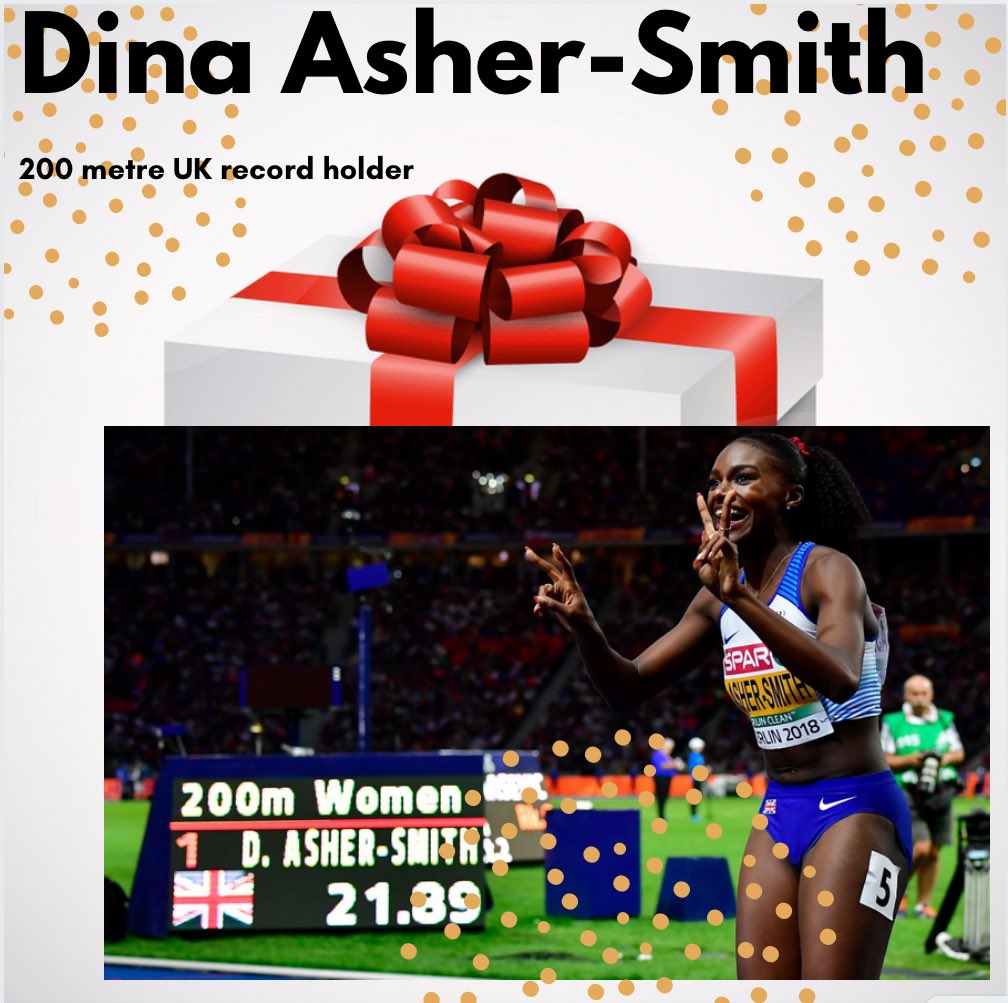TKASA_PE's tweet photo. #AdventCalendar
2️⃣1️⃣:88
@dinaashersmith #UKRecord time for the 200m.
The @TeamGB athlete is the fastest British woman in recorded history and reigning World Champion over 200 metres.
We look forward to watching her compete in next years @Olympics https://t.co/z6WB1syMWl