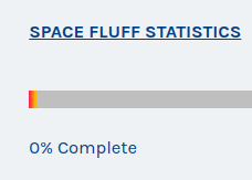 fluff_space's tweet image. A good Monday to everybody! On our second week of launch, we are starting to see some color in the 'complete' bar: barely there but so significant and full of surprises, just like our galaxies!