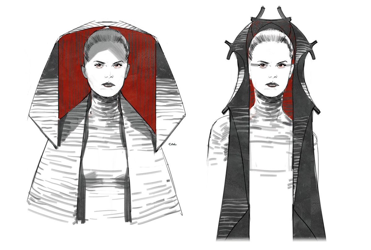 Star Wars: The Rise of Skywalker, unused Dark Rey head-piece costume concept, Costume Designer: Michael Kaplan 2018 