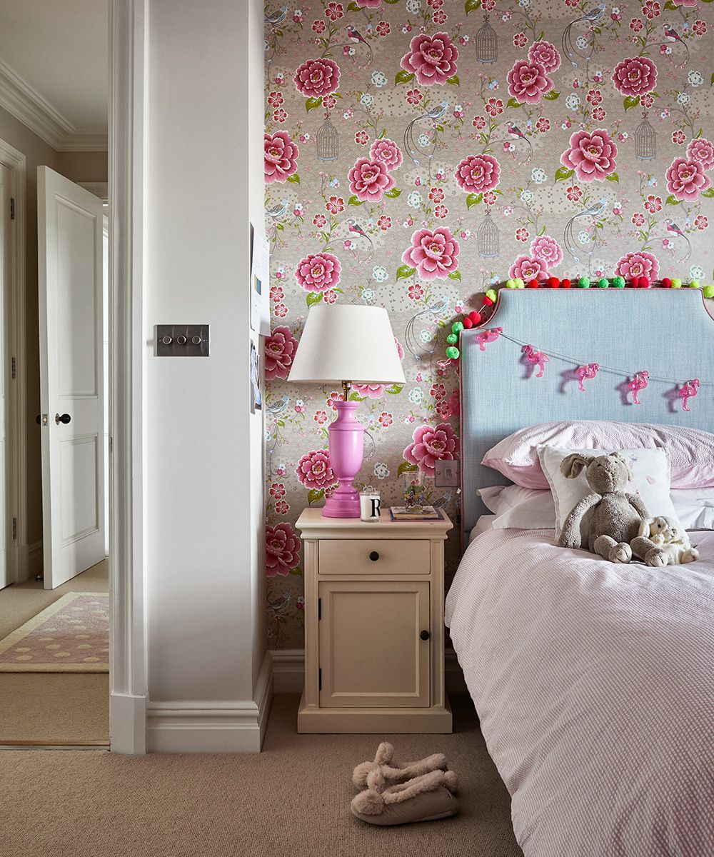Romantic Pink Wallpaper For Bedroom Girls Room Wall Mural Wallpapers Cute 3D eBay