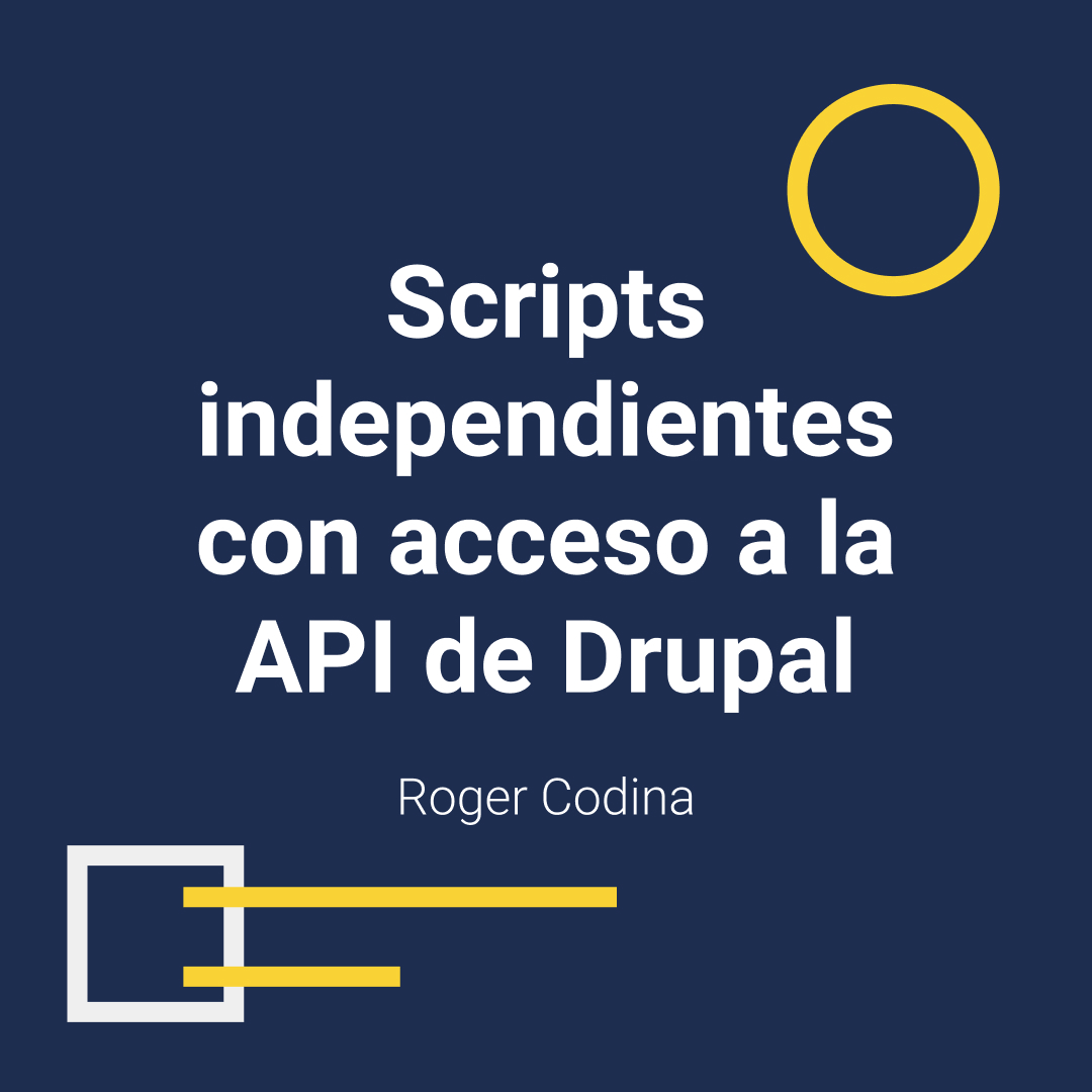 drauta's tweet photo. Nuestro compañero Roger Codina nos explica cómo programar scripts independientes con acceso a la Api de Drupal. 

🤯 https://t.co/1K14s2MKQ7 https://t.co/dlMF30EiYd