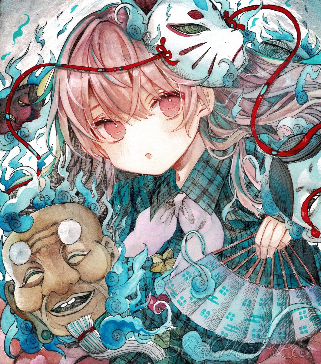 東方 東方project 水彩イラスト 水彩イラスト こころちゃん完成しました もんじ お仕事募集中のイラスト 東方 東方project 水彩イラスト 水彩イラスト こころちゃん完成しました もんじ お仕事募集中のイラスト