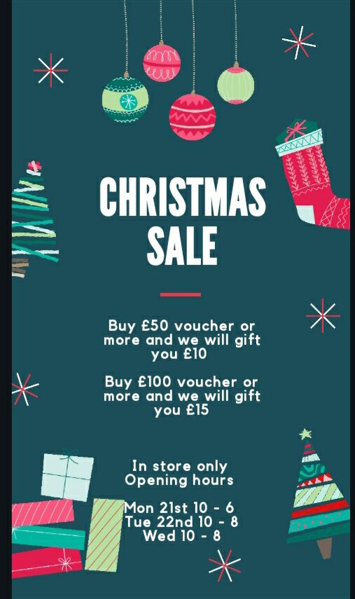 ForestsideCSchl's tweet image. CHRISTMAS SALE. For 3 days only.
Buy £50 gift voucher get £10 free, buy £100 get £20 free. Available in cookery school only.
#Christmas #giftideas #pressies #blessed @chef_jeffers #cookeryschool