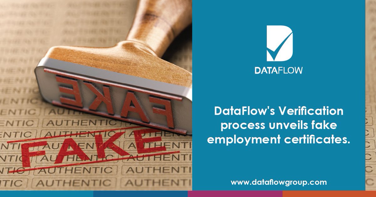 DataFlowGroup's tweet image. DataFlow&apos;s rigorous Verification process unveils the attempt of creating a fake experience certificate by a medical professional to obtain a health license. Click here to learn more: 
bit.ly/2Kbp9Je
#verification #credentialsverification #healthlicense #fakecertificates