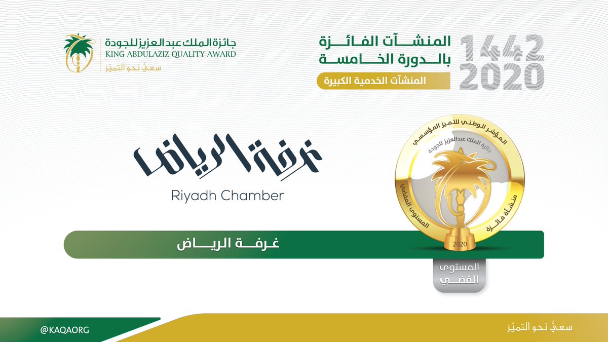 RiyadhChamber's tweet photo. لحظة الإعلان عن فوز #غرفة_الرياض بـ #جائزة_الملك_عبدالعزيز_للجودة عن فئة المنشآت الخدمية الكبيرة في المستوى الفضي.
@KAQAORG
#يوم_التميز
#الفائزون_بجائزة_الملك_عبدالعزيز_للجودة https://t.co/ig1Q6Qm62T