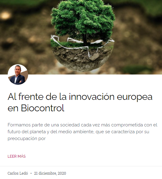 📢Artículo de Carlos Ledó @carlosidai, director de @idainature en el que explica en el #BlogdeInnovación de 
@Redit_es las claves de la #Innovacióneuropea en Biocontrol.
¡Compártelo!
✍️blogdeinnovacion.com/2020/12/al-fre…