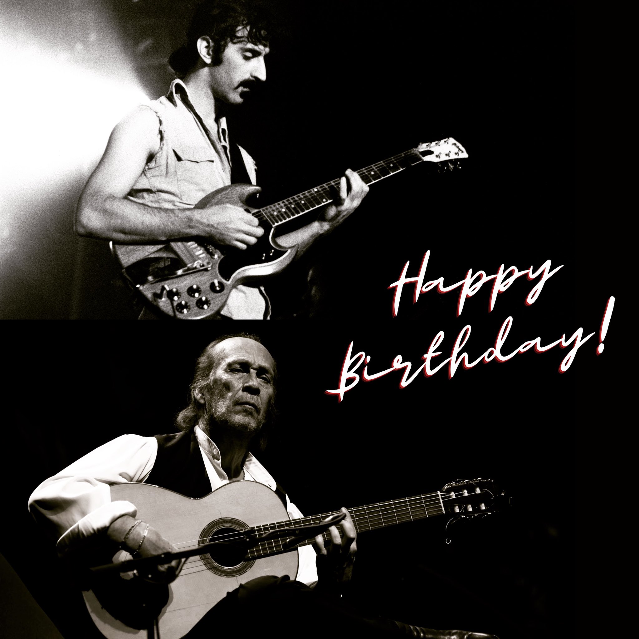 Happy birthday to both of these incredible musicians, Frank Zappa & Paco de Lucía! 