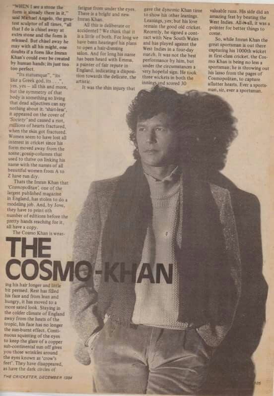 "خواہشیں کم ہوں تو آدمی خوش رہتا ہے."عمران خانJang, 1985