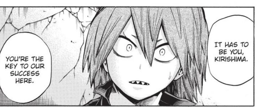 My (unpopular?) opinion on the hand reaching in Kamino incident (ch. 90) and Bkg’s character growth:Even if it’s not Kirishima who reached out, Bakugo would still go and take that other person’s hand. (Although, there IS a reason why Deku said it has to be Kirishima)