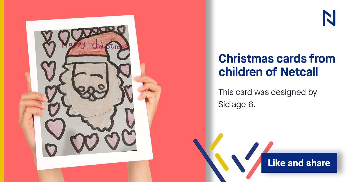 Netcall's tweet photo. Ho Ho Ho Merry Christmas! Please like and share these beautiful Christmas cards designed by our children to bring you Christmas cheer! There will be prizes for the designs with the most likes and shares - many thanks! #HappyChristmas #ChildrenofNetcall https://t.co/o6EikmeWtE