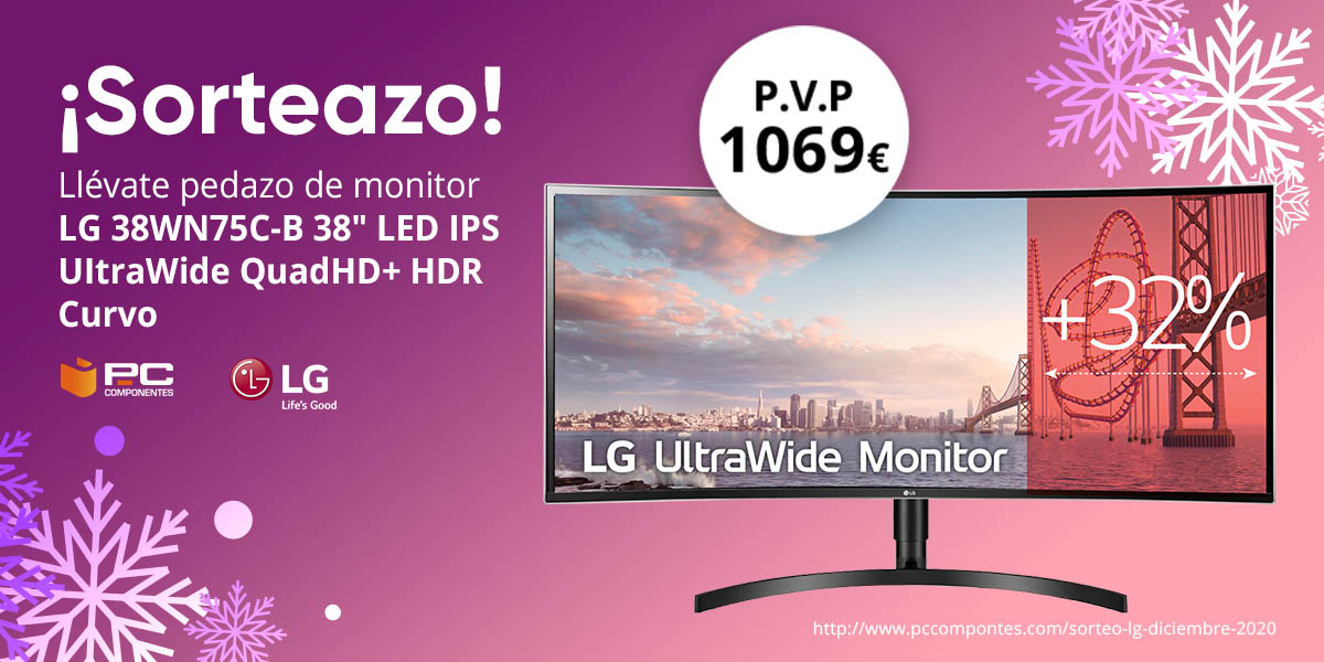 pccomponentes's tweet image. 🎅 SORTEO 🎅

¡Estas navidades presume de ordenador con este monitor curvo de @lgespana!✨

Si lo quieres:
1⃣ RT y sigue a @pccomponentes
2⃣ Comenta con #EnPcComponentesNavidadMolona diciendo para qué lo utilizarías.

🎁 ¡Suerte!