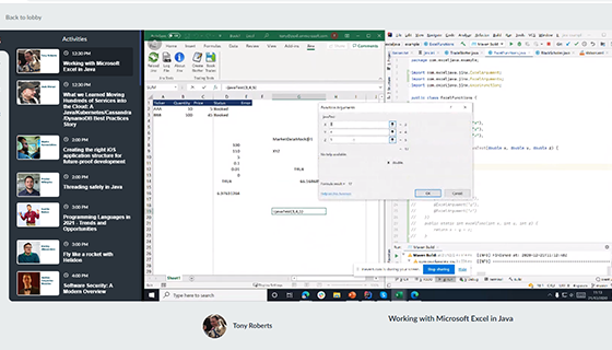 Java2Days's tweet photo. Tony Roberts grabs the attention in #Java2Days Virtual Room! Please ask your questions to Tony at the Virtual Lobby if the platform is busy. Thanks @ljcjug !
@pyxll https://t.co/tGl51vd8bv