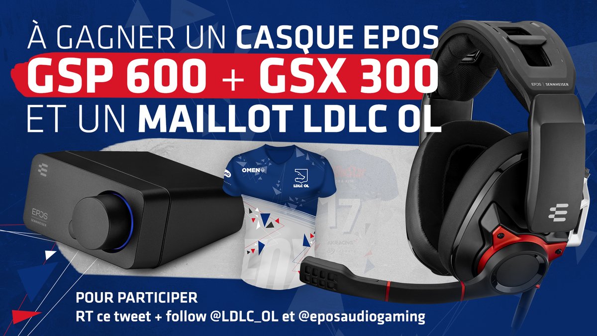 LDLC_OL's tweet photo. 🎁 CONCOURS 🎁

Ce n'est pas encore Noël mais c'est le moment de se faire plaisir ! #LDLCOLxEPOS

👉 1 casque EPOS #GSP600, 1 carte son #GSX300 et un maillot LDLC OL à GAGNER !

Pour tenter ta chance : RT ce tweet + FOLLOW @LDLC_OL et @eposaudiogaming https://t.co/U39qIyagmf
