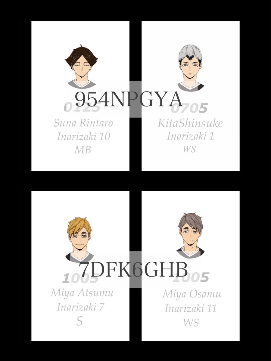 A ハイキュー 稲荷崎 ネットプリント 期間 12月28日23時59分まで 場所 セブンイレブン サイズ L版 127mm 北信介 宮侑 宮治 角名倫太郎