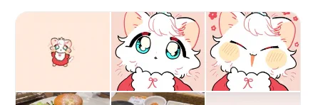 画像欄の一覧表示してるところ、子猫コユキ姫がにっこり→ほえ?→遠くなっちゃった…みたいに続いてる感じがしてかわいいね
子猫ちゃんなんだね 