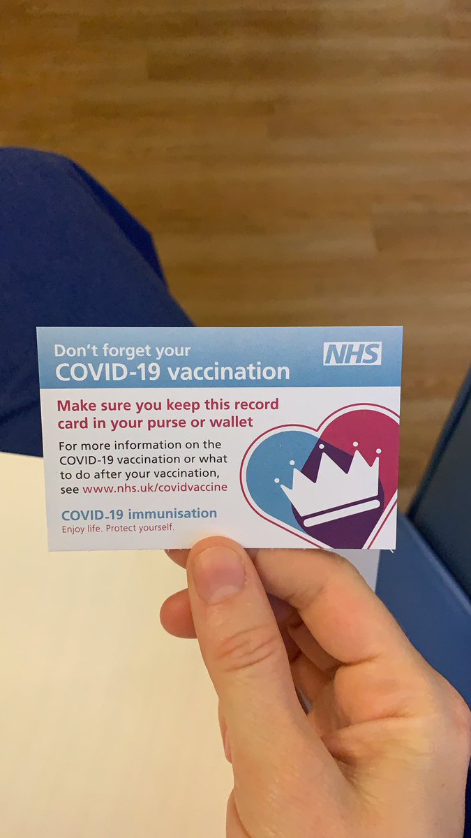 Thank you <a href="/RoyalFreeNHS/">Royal Free London</a> for the opportunity to minimise my risk of getting poorly. Vaccinated this morning 👍🏻 #covidvaccine