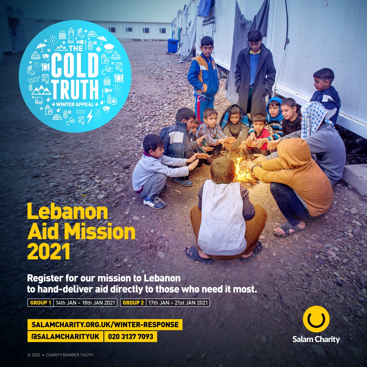 salamcharityuk's tweet photo. As the bitter winter sets in, life for the 1.5 million refugees in the camps of Lebanon becomes almost unbearable.
Now is your chance to make a real difference by joining us on our Aid Mission to Lebanon.
Register today: https://t.co/Pvly7h6q53
___________
#aidmission #lebanon https://t.co/JF1ySl9idu