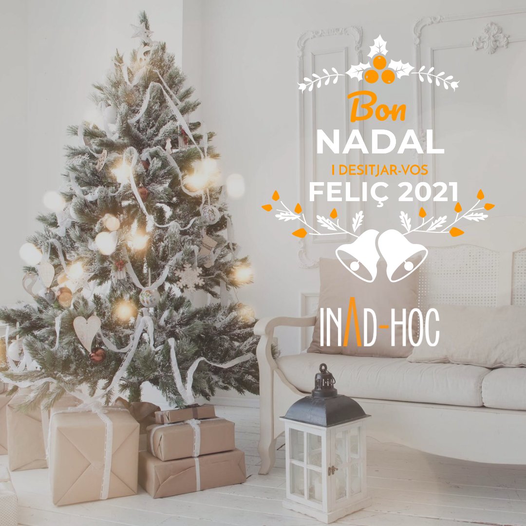 inadhoc's tweet photo. Des de l'equip d'Inad-Hoc volem desitjar-vos unes bones festes i que comenceu 2021 amb les forces ben carregades. Amb un feliç any nou, tant en allò professional com personal. https://t.co/3r6qXCxWjT