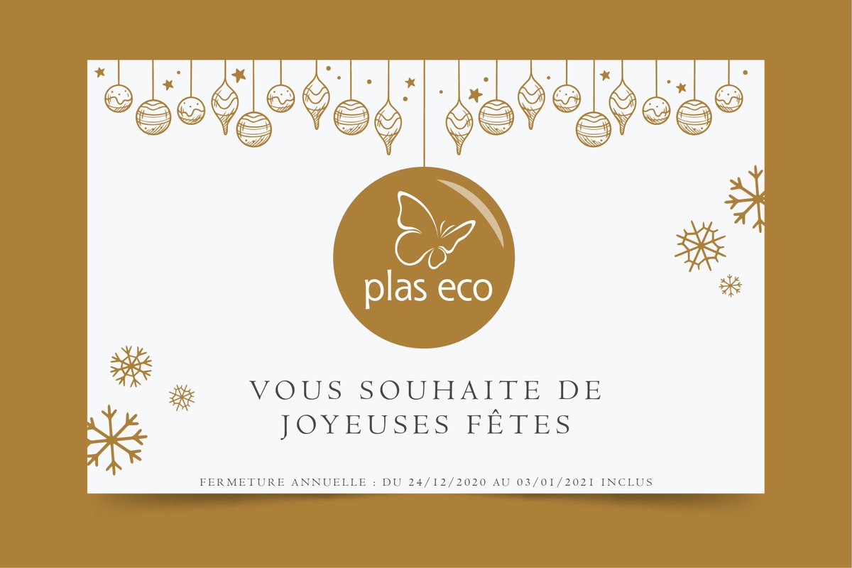 plas_eco's tweet photo. C'est avec joie que nous vous accompagnerons dans l'aménagement de vos projets d'extérieur en 2021.
Toute l'équipe PLAS ECO vous souhaite de joyeuses fêtes et vous donne rendez-vous à partir 4 janvier.
Merci pour votre confiance !
#meilleursvoeux2021 https://t.co/IvangiLgNY