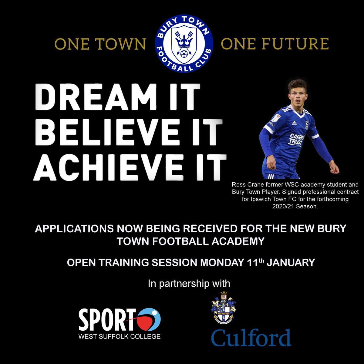 ThepeptalkCoach's tweet photo. To have access to @WestSuffolk through education and @CulfordSport state of the art facilities makes this @BuryTownFC Football Academy unique and innovative in its approach to developing the next generation of students and players. Apply Here: https://t.co/39XoVZsiBA https://t.co/ptlyg3R4Ns