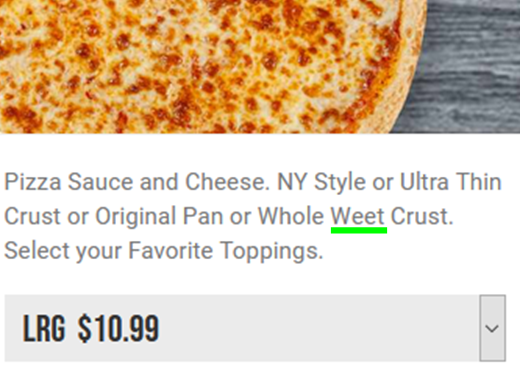 DailyTypo's tweet photo. DT 1417: @SeasonsPizza. Wut in the werld? https://t.co/JKaGEeCmNb