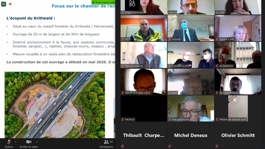 sanef_groupe's tweet image. Rencontre #autoroute et territoire 💯 digitale dédiée #CD67 ! #COS 🚧 : Pour une mobilité + verte et + sûre Sanef investit 43M pour la réalisation du Contournement Ouest de Strasbourg. C’est dans le respect de la #biodiversité que nous assurons votre #sécurité et + de #fluidité🌿