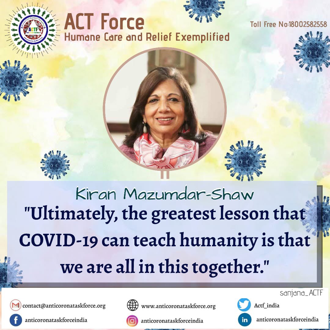ACTF_India's tweet photo. In a recent #indiblog post, #Biocoin #Executive #Chairperson @kiranshaw on #Saturday spoke about #COVID and it's impact on #business & #lifestyle. In that post, she said #mobile and #internet #banking have also seen a surge since the #viral outbreak. https://t.co/5BS6Kj3fMD