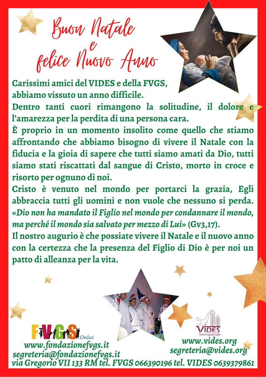 ong_Vides's tweet photo. Auguri per un Sereno Natale! https://t.co/cTgr80pDoa
