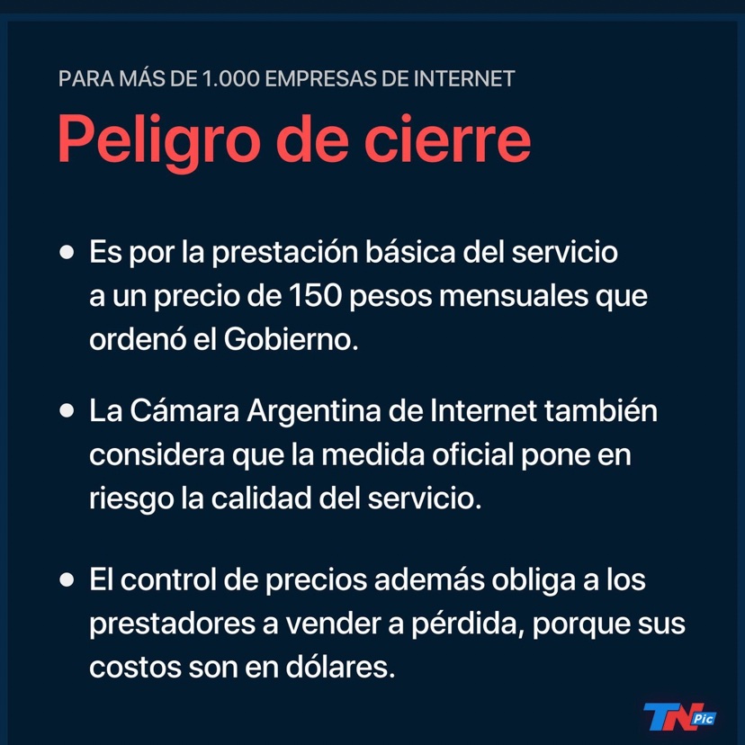 JuanGentili1's tweet photo. Díganme en qué lugar del mundo el servicio de Internet vale UN DÓLAR MENSUAL. Esta gente está destrozando absolutamente todo. https://t.co/8zVbhkjjNm