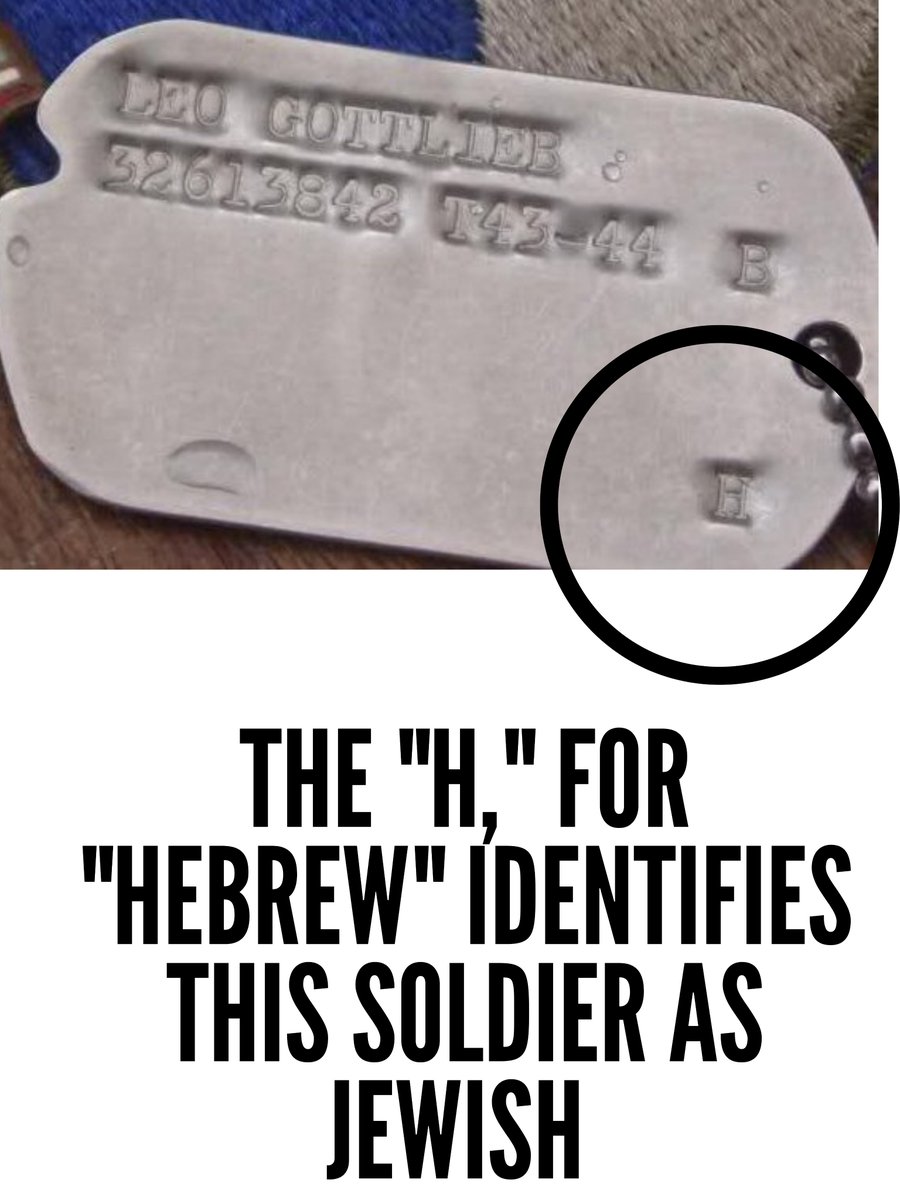 5 of 16:Throughout WWII, captured Jewish Soldiers were often tortured and then killed by their German captors. In fact, Jewish Soldiers had been told to bury their dog tags before capture. The dog tag identified Jews with the letter “H” for Hebrew.