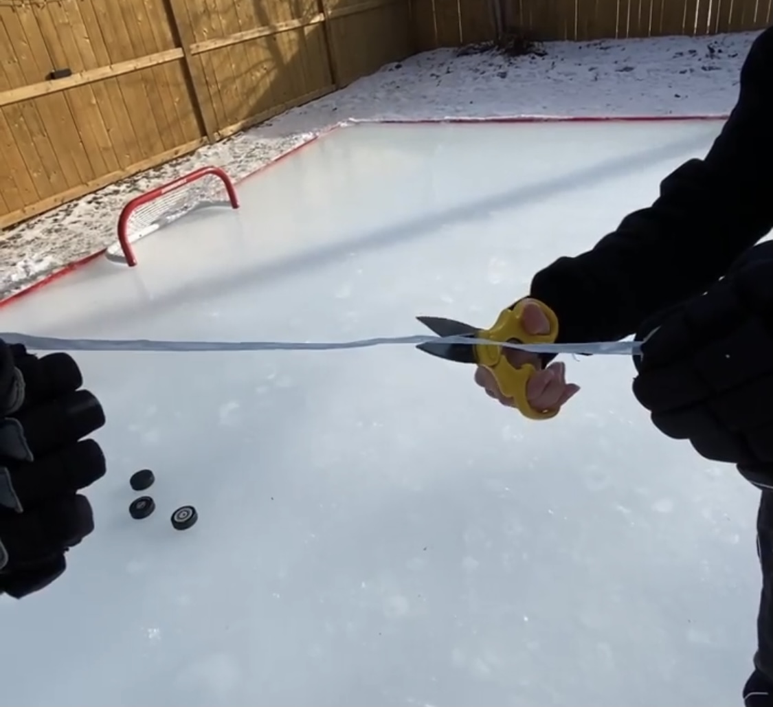 RinkMaster's tweet photo. Is it even covid 2020 if you don’t have an #odr ribbon cutting ceremony? Celebrating the little things is how people are getting through tough times! @thesassor

#rinkmaster #staypositive #winter2020 #celebrate #familytime https://t.co/OyZ5NTuTA1