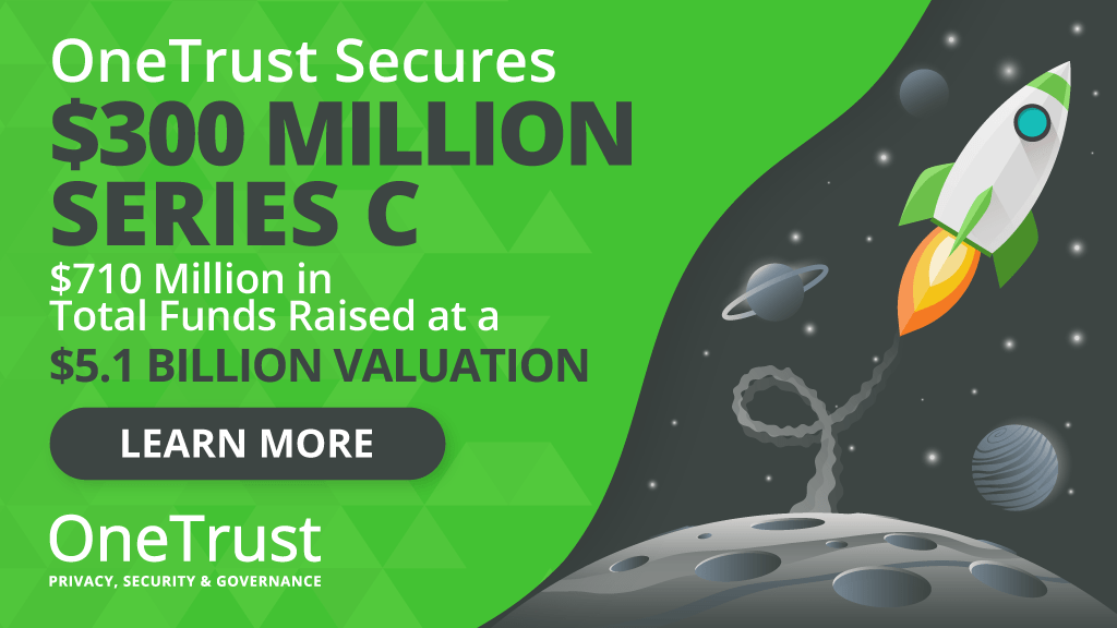 OneTrust's tweet photo. OneTrust’s Series C brings our funding to $710M at a $5B+ valuation  🤯 🦄 https://t.co/f3AJFUkJqv https://t.co/LMomkzt3tv