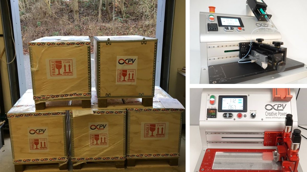 .<a href="/infinityPV/">infinityPV</a> Research Laboratory Coaters on their way out to our clients just before Christmas. 🎄🎅🏻 2021 can start with great coating and printing equipments. #perovskite #OPV #solar #batteries #membrane #printedelectronics